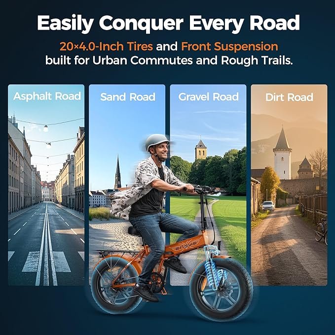 Faltbares Elektrofahrrad mit 48 V 13 Ah herausnehmbarer Batterie, 50–120 km Reichweite – Bild 7