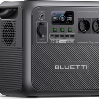 BLUETTI AC180 Tragbarer Stromgenerator 1152 Wh LiFePO4-Batterie mit 2 AC-Ausgängen, 1800 W (2700 W Spitzenleistung), 0–80 % in 45 Minuten, Produkt wurde nicht verwendet (generalüberholt)